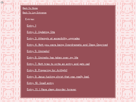 Diary screenshot