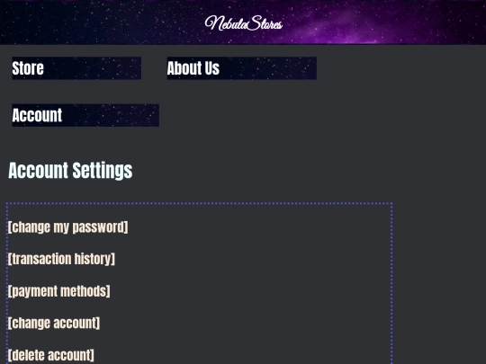 Account screenshot