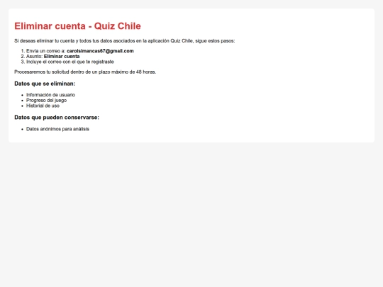 quiz chile/eliminar screenshot