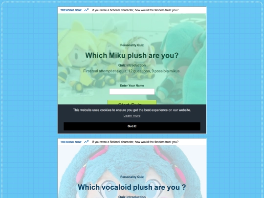 Projects/quiz screenshot