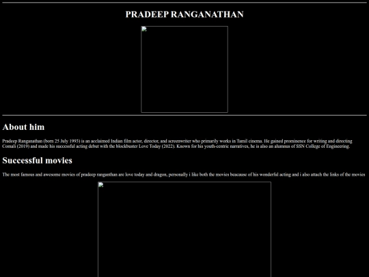pradeep/about screenshot
