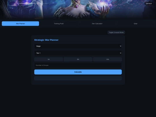 RoF Calculations/RoF-Tool screenshot