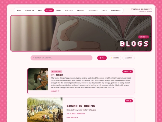blogs screenshot