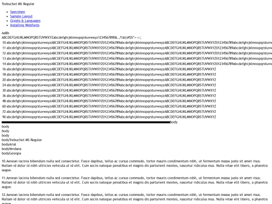 webfontkit-20240227-221721/trebuc-demo screenshot
