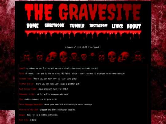 links screenshot
