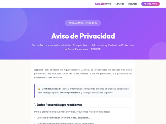 privacidad screenshot