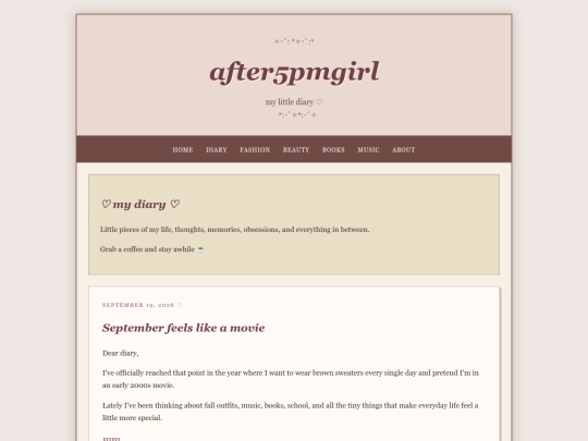diary screenshot