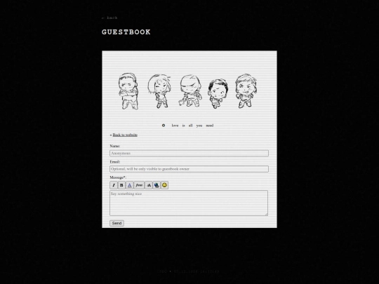 guestbook screenshot