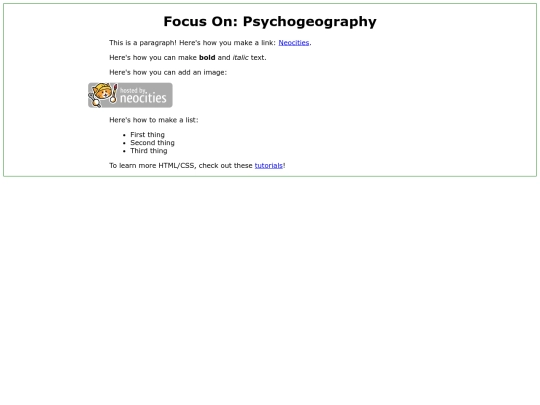 Commonplace/FOpsychogeo screenshot