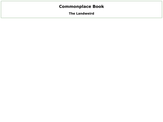 Commonplace/Landweird screenshot