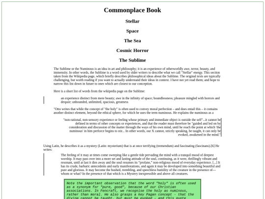 Commonplace/Stellar screenshot