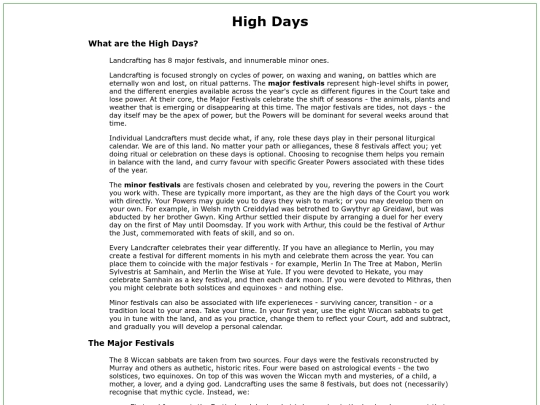 HighDays screenshot