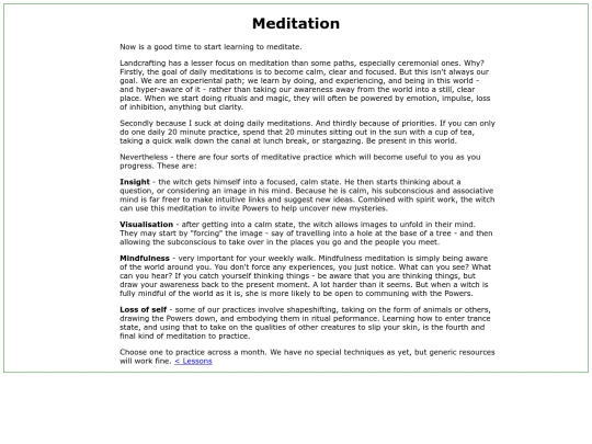 Lessons/Meditation screenshot