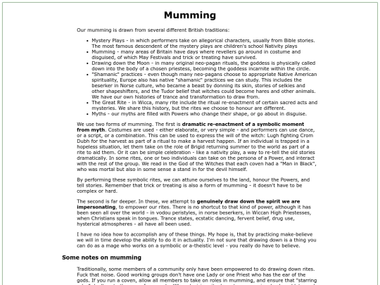 Lessons/Mumming screenshot