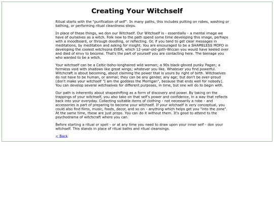 Lessons/YourWitchself screenshot