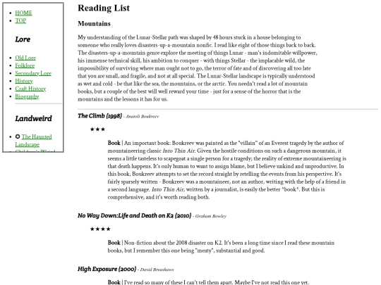 ReadingList/RL-mountains screenshot