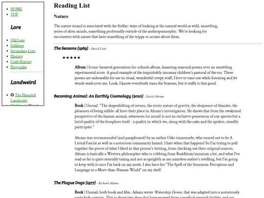 ReadingList/RL-nature screenshot
