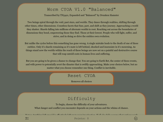 cyoa/worm/v1-balanced screenshot