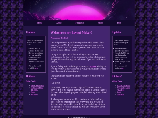 testsite screenshot