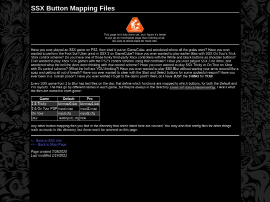 info/ssx/btnmap screenshot