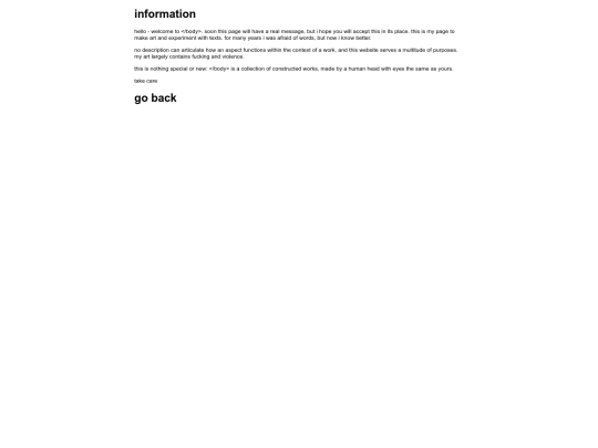 information screenshot