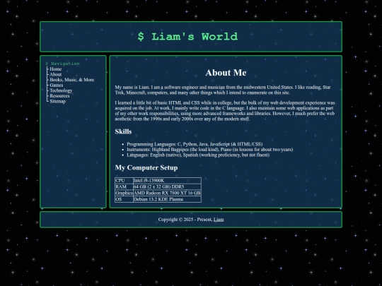 pages/about screenshot