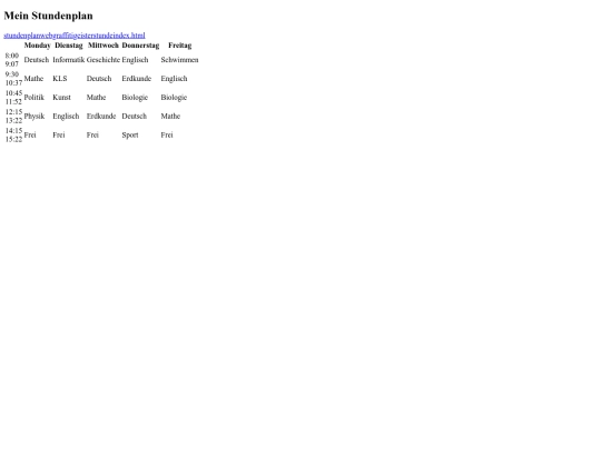 stundenplan screenshot