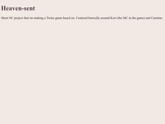 ocs/heavensent screenshot
