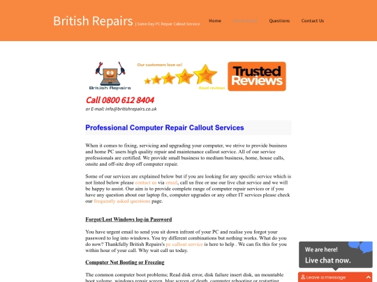 services screenshot