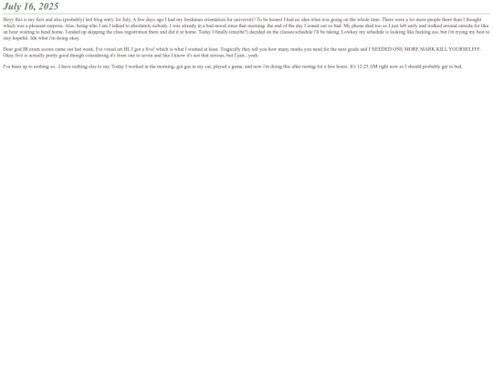 entry/07162025 screenshot