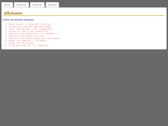 Webmonstruo/aficiones screenshot