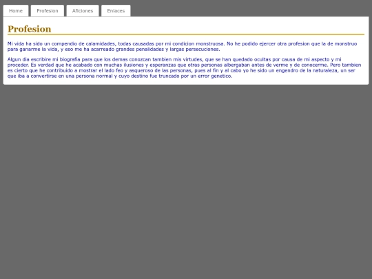 Webmonstruo/profesion screenshot
