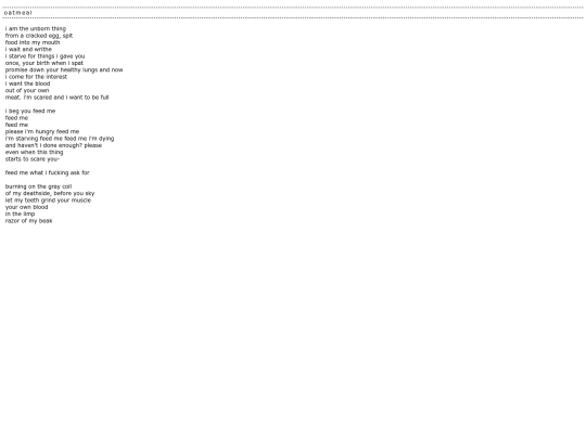 Poems/oatmeal screenshot