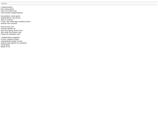 Poems/oracle screenshot