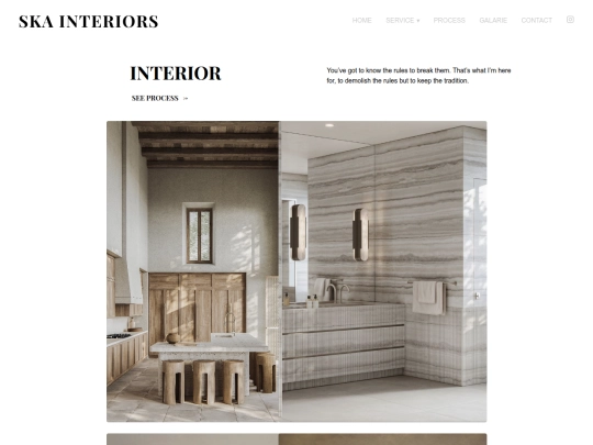 mehek/project2/interiors screenshot
