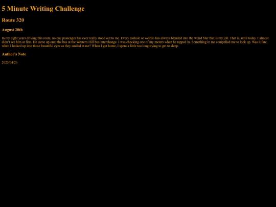 Poems/5MinWritingChallengeRoute320 screenshot