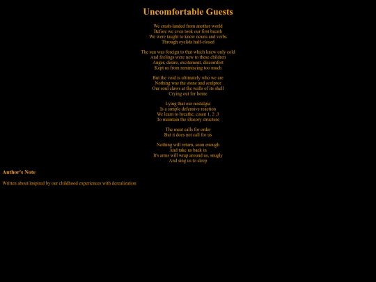 Poems/UncomfortableGuests screenshot