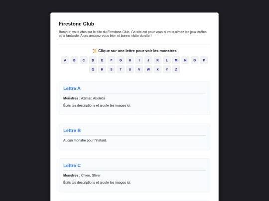 index screenshot