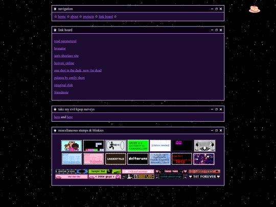 links screenshot