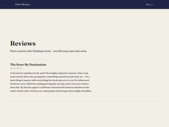 reviews screenshot