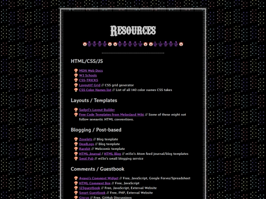 links screenshot