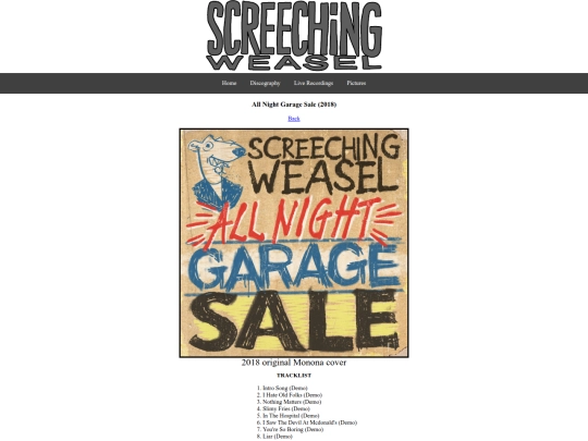 discography/comps/allnightgaragesale screenshot