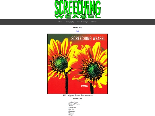 discography/emo screenshot