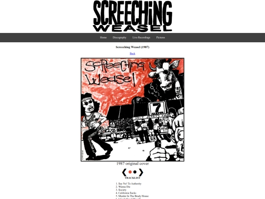 discography/screechingweasel screenshot