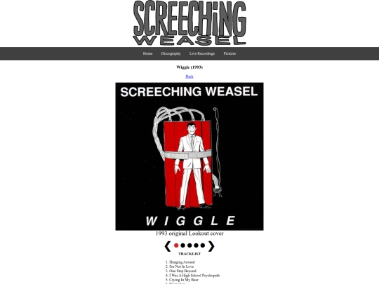discography/wiggle screenshot