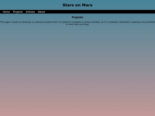 projects screenshot