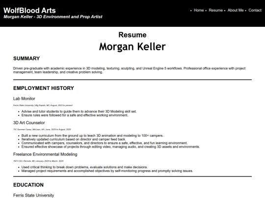 resume screenshot