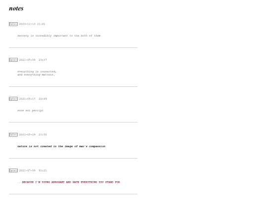 notes screenshot