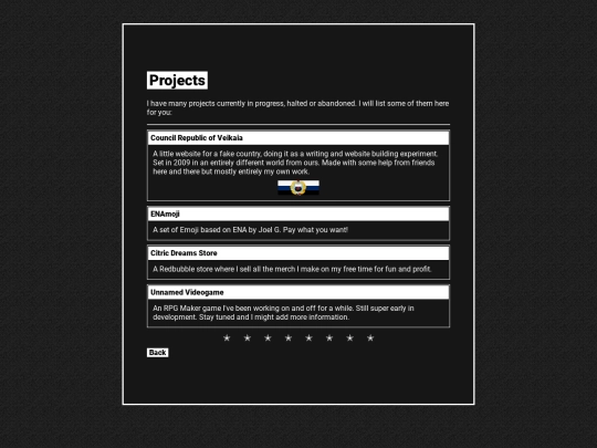 projects screenshot