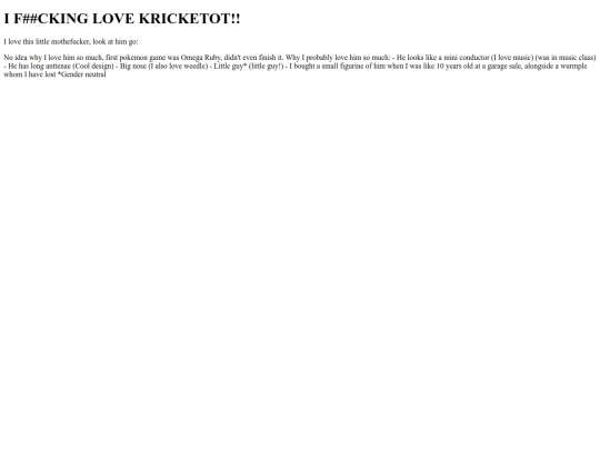 Kricketot screenshot